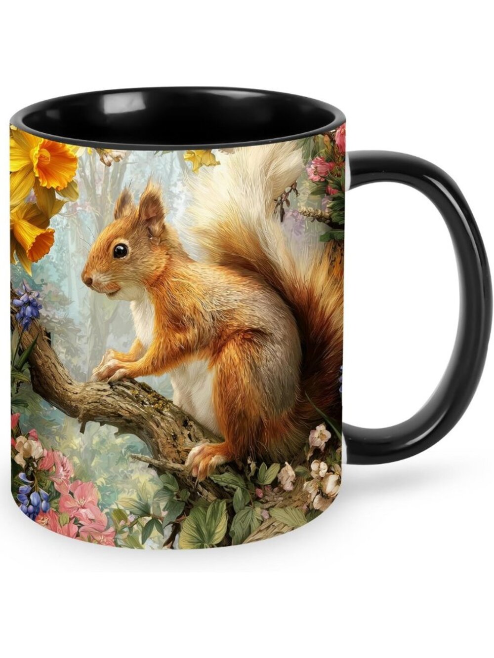 Ceramic Squirrel Coffee Mug - Microwave Safe, Cute Gift for Home or Office